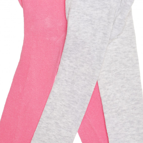 Комплект от два чорапогащника в розово и сиво Benetton 238047 3