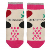 Чорапи с Мики Маус за бебе в бяло и розово Benetton 238074 3