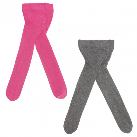 Комплект от два чорапогащника в розово и тъмно сиво Benetton 238084 