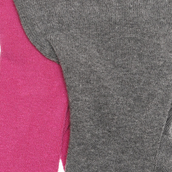 Комплект от два чорапогащника в розово и тъмно сиво Benetton 238086 3