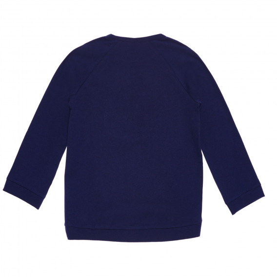 Памучна блуза с дълъг ръкав и апликация от пайети Benetton 238105 4