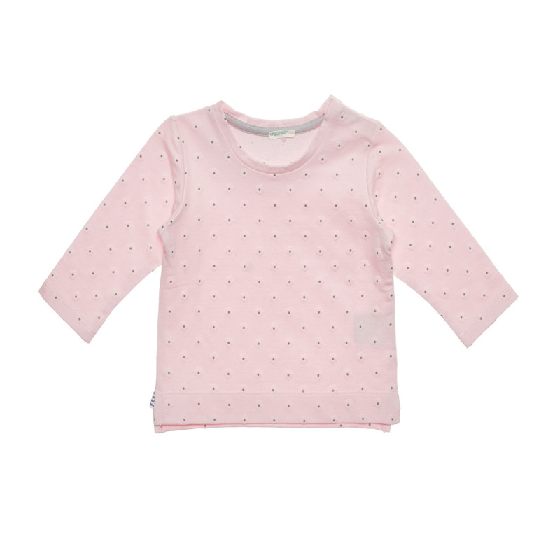 Памучна блуза на цветя за бебе, розова  238107