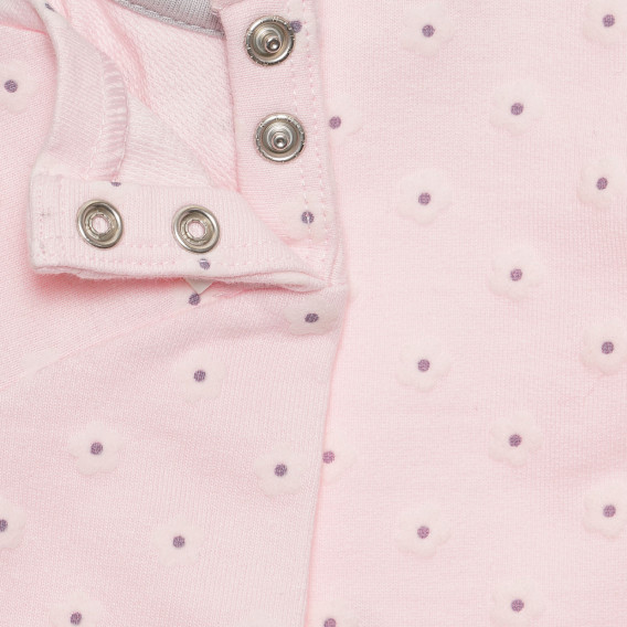 Памучна блуза на цветя за бебе, розова Benetton 238110 4