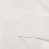 Блуза дълъг ръкав и щампа с апликация за бебе, бяла Benetton 238137 2