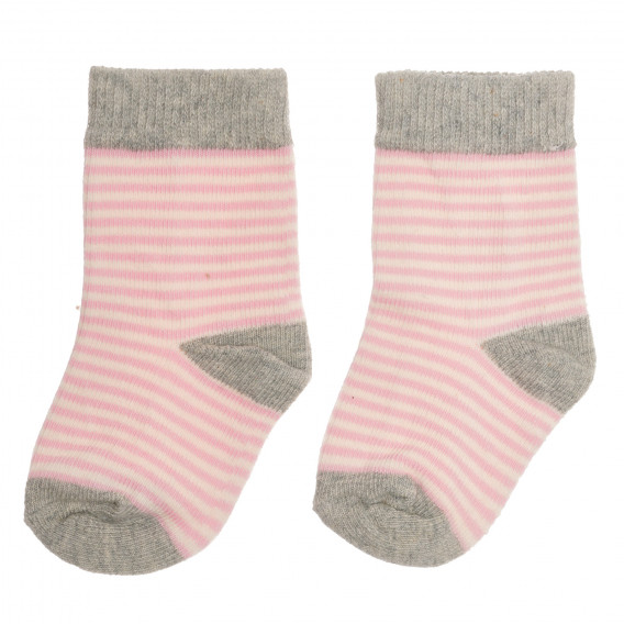 Комплект от три чифта чорапи за бебе в розово и тъмно синьо Benetton 238198 4