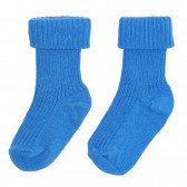 Комплект от три чифта чорапи за бебе, син цвят Benetton 238214 5