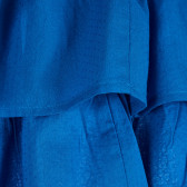 Памучна пола с ластична талия в сребърно, синя Benetton 238300 2