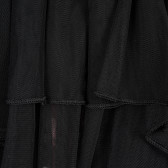 Памучна рокля с къс ръкав и тюлена пола бяла, черна Benetton 238345 7