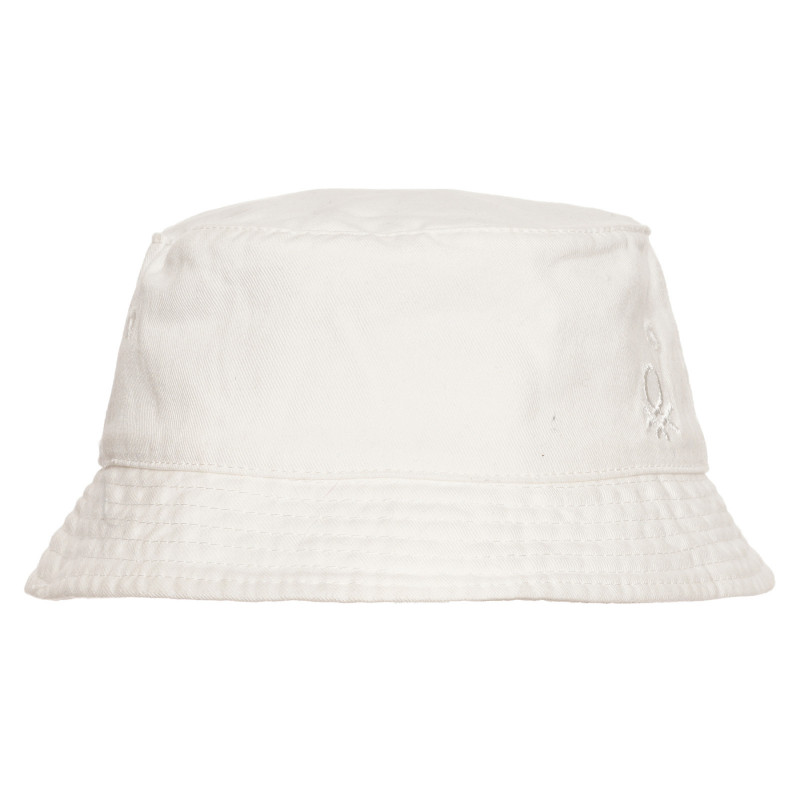 Памучна изчистена шапка с логото на бранда, бяла  238417