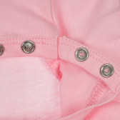 Памучна блуза с дантела на талията за бебе, розова Benetton 238483 3