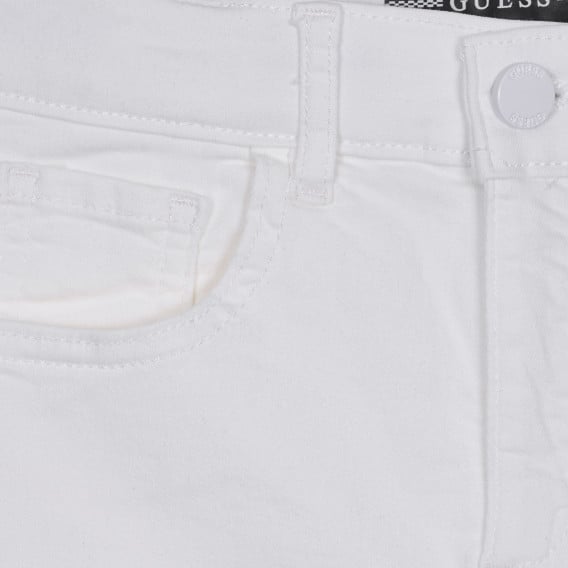 Дънкови къси панталони, бели Guess 239091 2