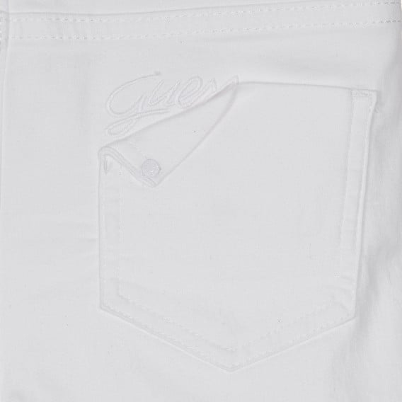 Дънкови къси панталони, бели Guess 239092 3