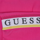 Памучни къси панталони с кантове, розови Guess 239118 3