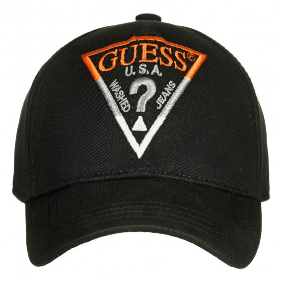 Памучна шапка с козирка, черна Guess 239217 