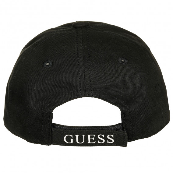 Памучна шапка с козирка, черна Guess 239219 3