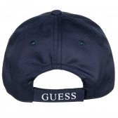 Памучна шапка с козирка, синя Guess 239235 3