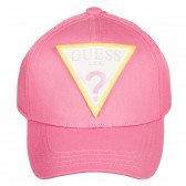 Памучна шапка с козирка, розова Guess 239245 