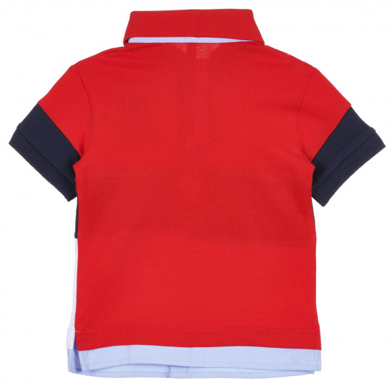 Памучна тениска с яка за бебе, многоцветна Idexe 239273 4