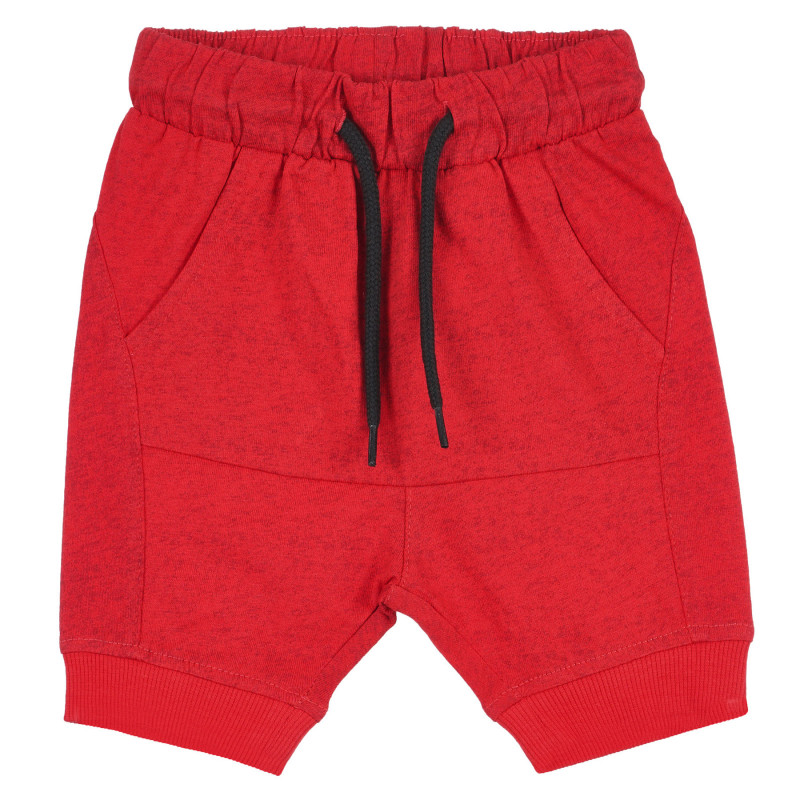 Памучен къс панталон за бебе, червен  239278