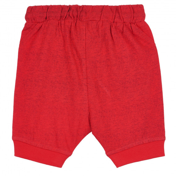 Памучен къс панталон за бебе, червен Idexe 239281 4