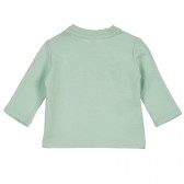 Памучна блуза с щампа за бебе в ментов цвят Idexe 239332 4