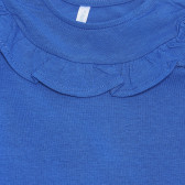 Памучна блуза с къдрички за бебе, синя Idexe 239402 2