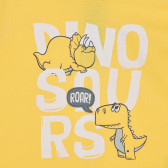 Памучна тениска с щампа за бебе, жълта Idexe 239413 2