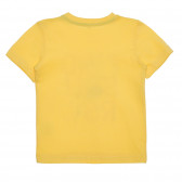 Памучна тениска с щампа за бебе, жълта Idexe 239414 4