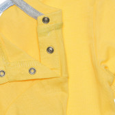 Памучна тениска с щампа за бебе, жълта Idexe 239415 3