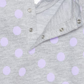 Памучна блуза с фигурален принт за бебе, сива Idexe 239475 3