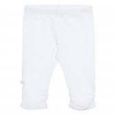 Памучен комплект тениска и панталон за бебе, бял Idexe 239499 6
