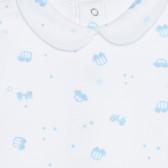 Памучна блуза с яка за бебе, бяла Idexe 239545 2
