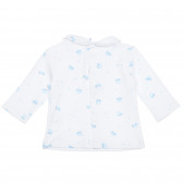 Памучна блуза с яка за бебе, бяла Idexe 239546 4