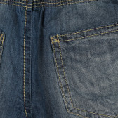 Памучен панталон от деним с износен ефект, сини Idexe 239598 2