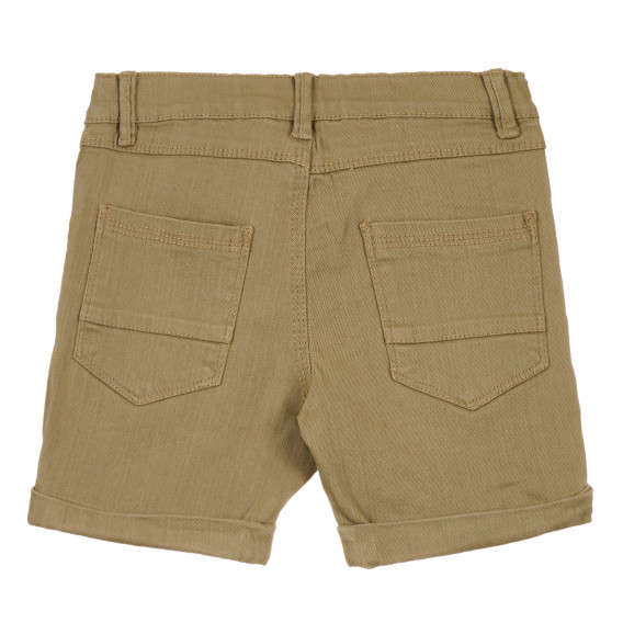 Памучни къси дънкови панталони с накъсани акценти, зелени Idexe 239656 4