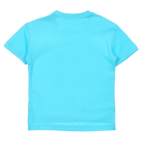 Памучна тениска с щампа на банан за бебе, синя Idexe 239696 4