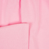 Памучна тениска с ефектни ръкави, розова Idexe 239707 2