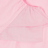 Памучна тениска с ефектни ръкави, розова Idexe 239709 3