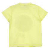 Тениска с щампа на крокодил за бебе, жълта Idexe 239786 4