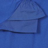 Памучна  тениска с къдрички, синя Idexe 239797 2
