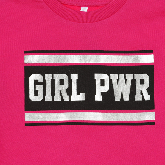 Памучна блуза Girl PWR, розов Idexe 239855 3