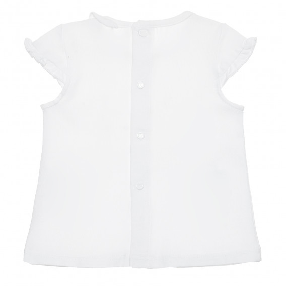Памучна тениска Lovely за бебе, бяла Idexe 239875 2