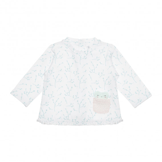 Памучна блуза за бебе с декорация сърце, многоцветна Idexe 239882 