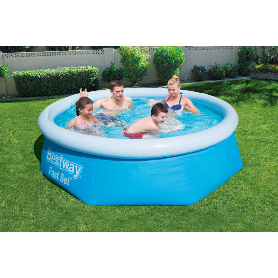 Надуваем кръгъл детски басейн Pool, 244 х 244 х 66 см, 2300 литра, син Bestway 240082 2