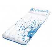 Единичен надуваем дюшек Sunbed Airmat, 170 х 62 х 21 см, синьо и бяло Bestway 240186 