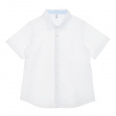 Памучна риза с къс ръкав, бяла Idexe 240199 