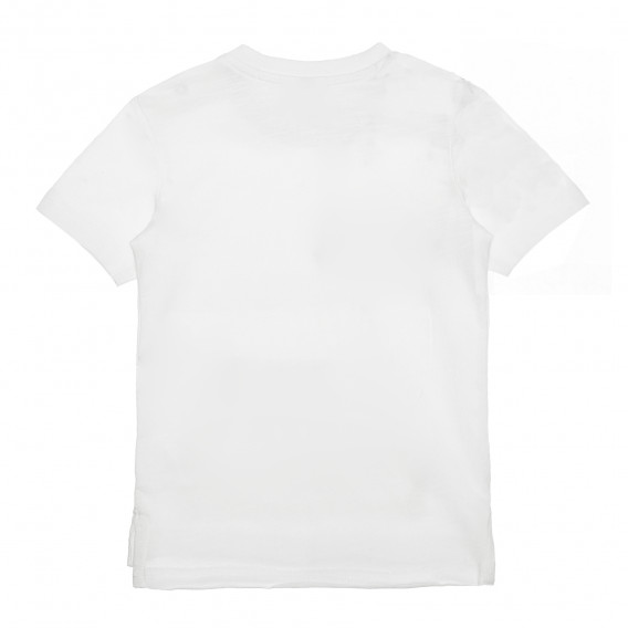 Памучна тениска с жираф за бебе, бяла Idexe 240212 2