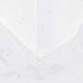 Памучен гащеризон за бебе в бяло и розово Idexe 240222 4