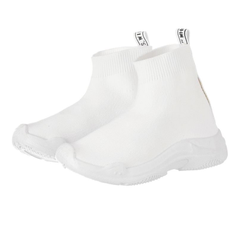 Маратонки тип чорап, бели  240525