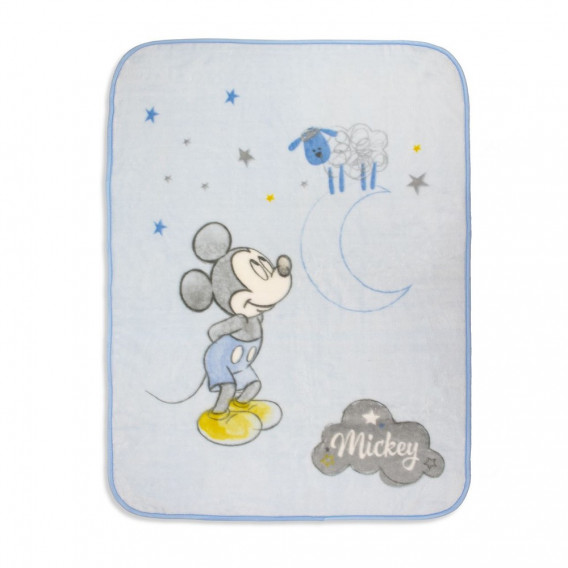 Бебешко одеяло 140 х 110 см Мики Маус, синьо Mickey Mouse 240530 